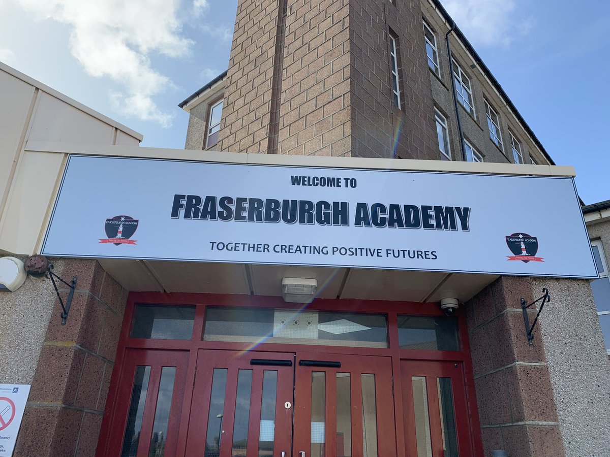 AFCCT's tweet photo. Wonderful visit to @FraserburghAcad at lunchtime today. Presentation to all staff on the #FraserDeen project. Great bunch! Excited to get started when the pupils return tomorrow! #OneTeam https://t.co/rl48SiLllz