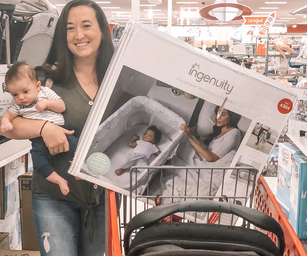 raisingrobbins's tweet photo. #ad This Foldaway Rocking Bassinet from @Ingenuitybaby at Target has a lightweight design making it perfect to take with us when visiting family. It would be the perfect addition to baby baby registry! #ingenuitybaby #babyregistry https://t.co/UXgynDp67m https://t.co/Y3tEs2YIKR
