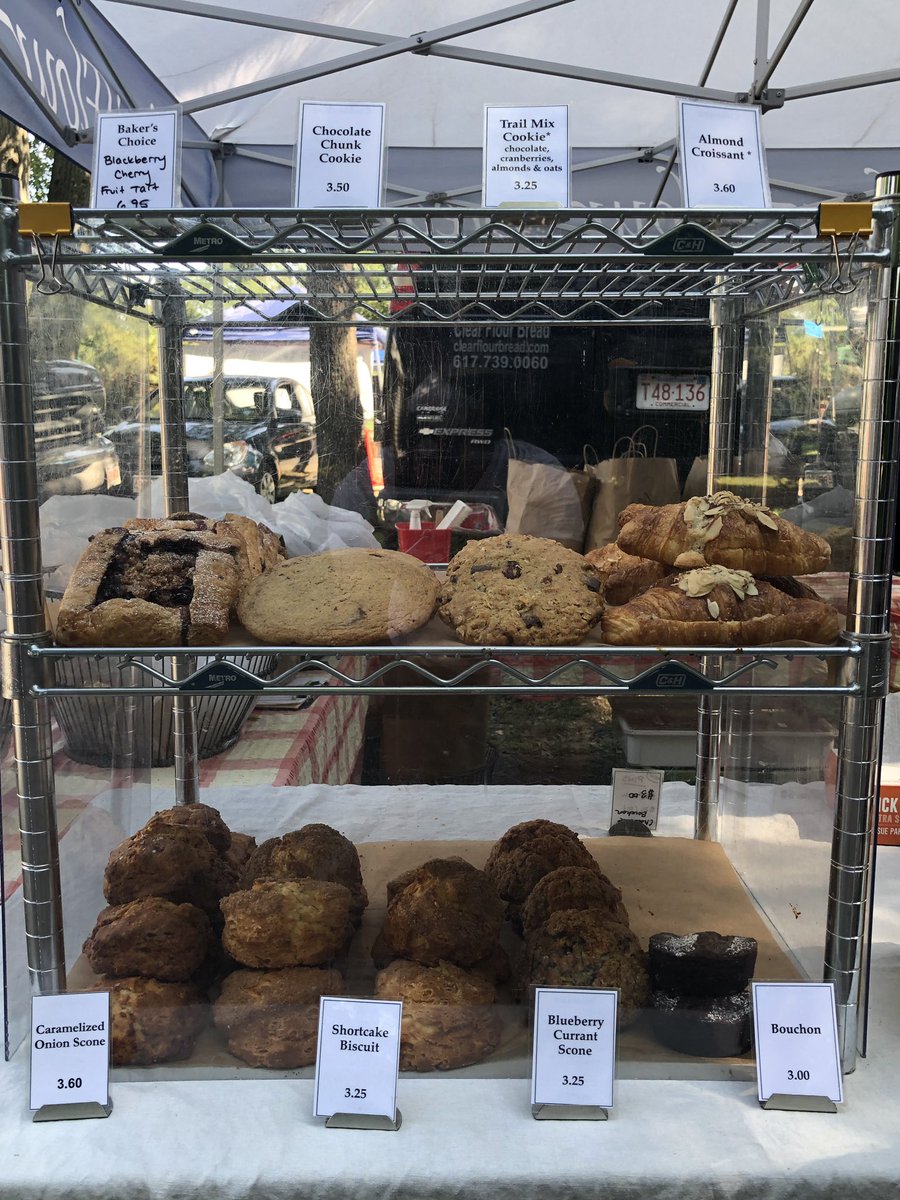 Hurry!  Clear Flour Bakery still has pastries at the Cold Spring Park Farmers’ Market.  We’re open until 6 PM! #farmersmarket #NewtonMA