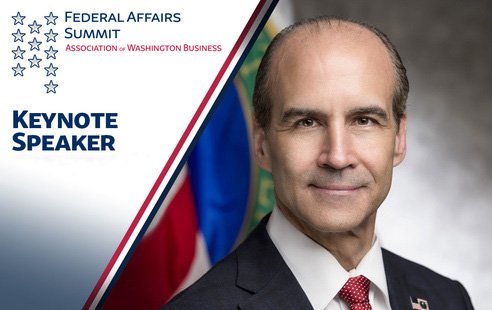 awbolympia's tweet photo. We are excited for our keynote speaker @ENERGY Under Secretary of Energy Mark Menezes! 
#AWBFedTalk
#ConnectWithCongress https://t.co/EsqHc3BLSq