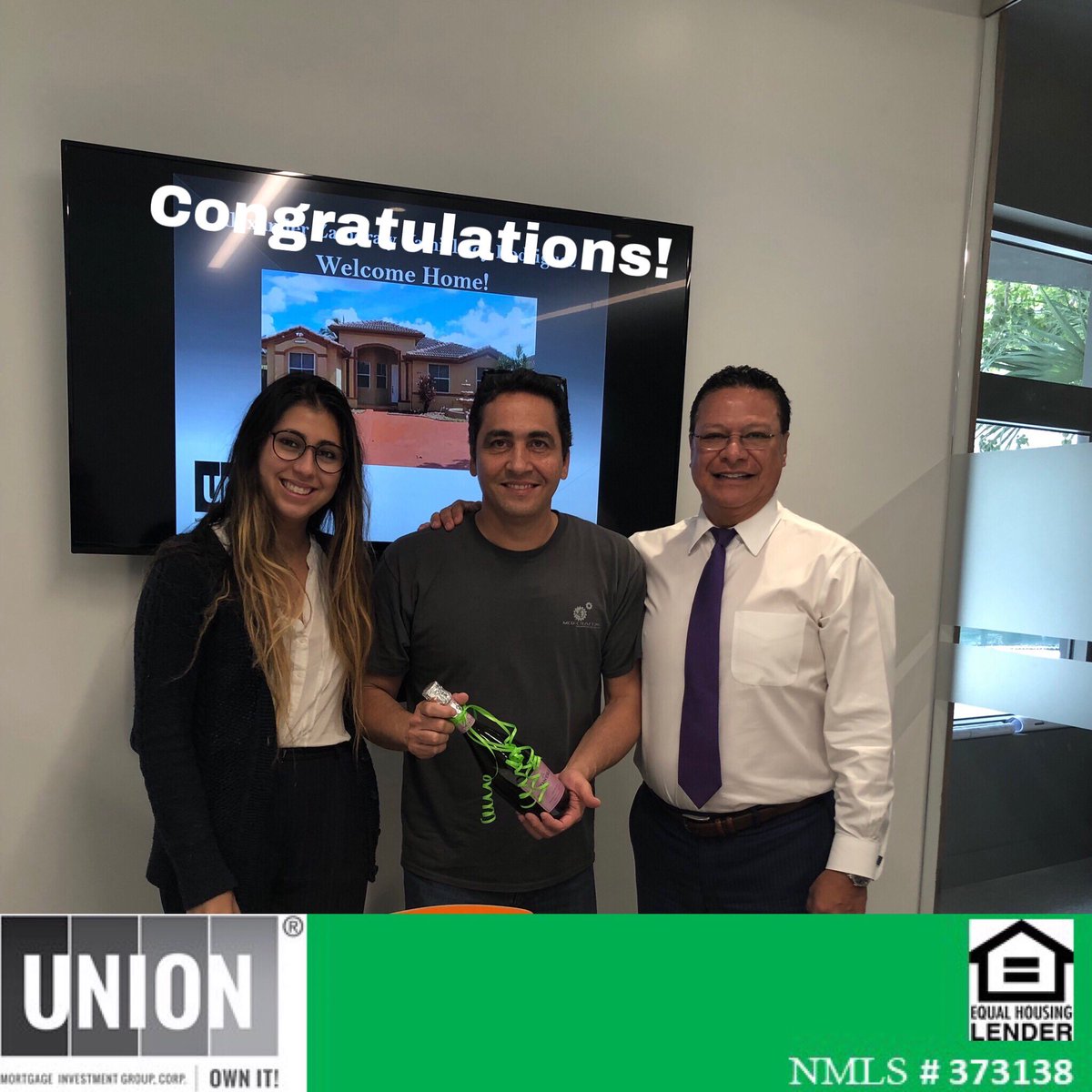 SonyaKulcar's tweet photo. Congratulations Alexander and Yamisleidy on your closing! We know you are going to love your new home as much as we loved working with you! 
#umigownit 
#union #uniongetsitdone #therightmortgageeverytime https://t.co/jkFWfF5u8f
