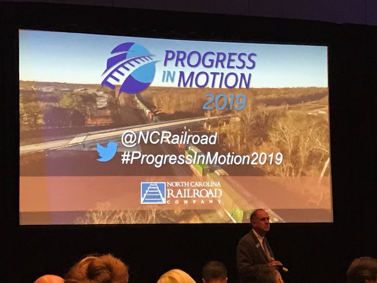 chathamedc's tweet photo. Had a great time attending @NCRailroad's #ProgressInMotion2019 with local and regional leaders across NC. We are thankful for the work CSX, Norfolk Southern, and NC Railroad does for our businesses and sites in Chatham County! https://t.co/Cn2WqMaUYM