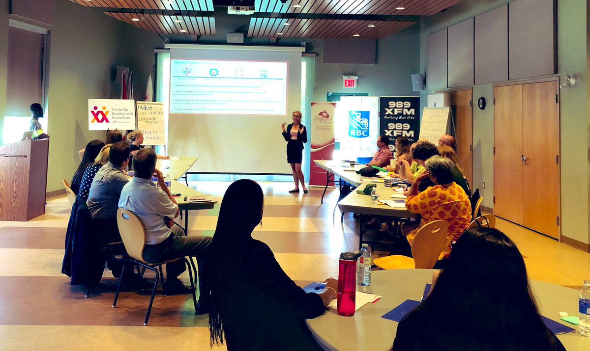 @StFXExtension Centre for Employment Innovation’s Jessie Doyle (@stfxuniversity Grad) presenting findings thus far regarding a #FlexibleLabourPool for Antigonish. Grateful to @careerconnecta @AntigonishChmbr @TonysMeats @Placemaking4G, and for the many employers attending today.