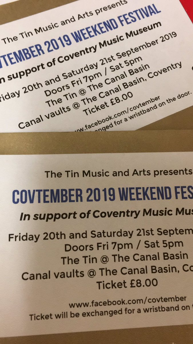 Theloadedcov's tweet photo. Weekend tickets for COVtember are only £8. Tickets can be sent out. It’s going to be good !!! #coventry Drop us a message. https://t.co/ge9p2bXkoK