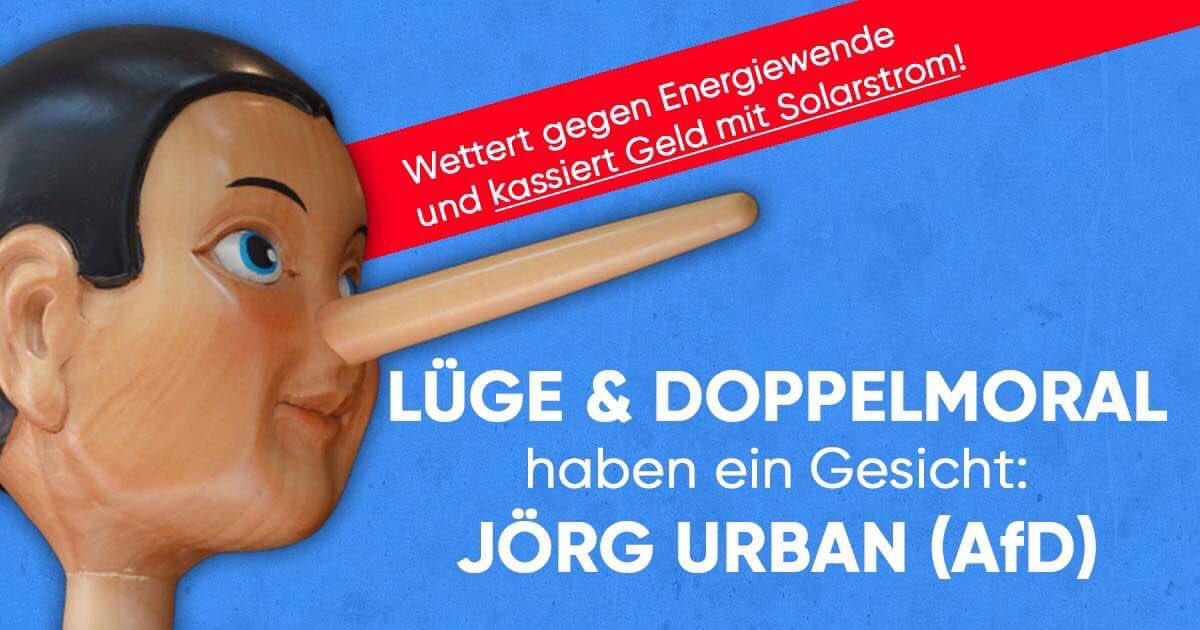 ju_sachsen's tweet image. Der Spitzenkandidat der AfD @Joerg_UrbanAfD, wettert gegen Energiewende und erneuerbare Energien und kassiert laut @Frontal21 selbst großzügig durch Solarenergie ab💸🧐. Interessenkonflikt und Nebeneinkünfte werden verschwiegen🤐 #sltw19 #sltw
