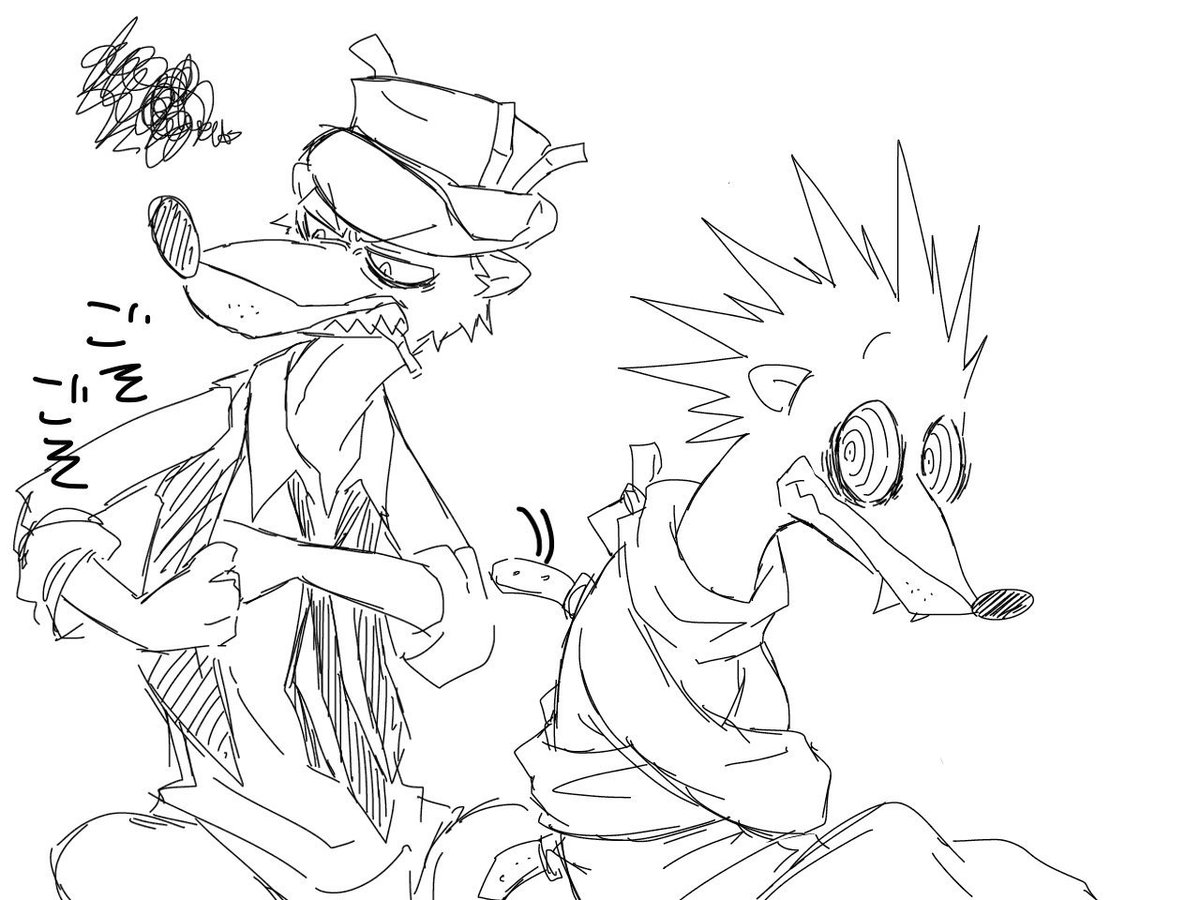 幽棲ムツキ Skeb ロジャラビ漫画 ロジャーの手錠抜けみたいなアレをサイコにもやってほしかったやつ