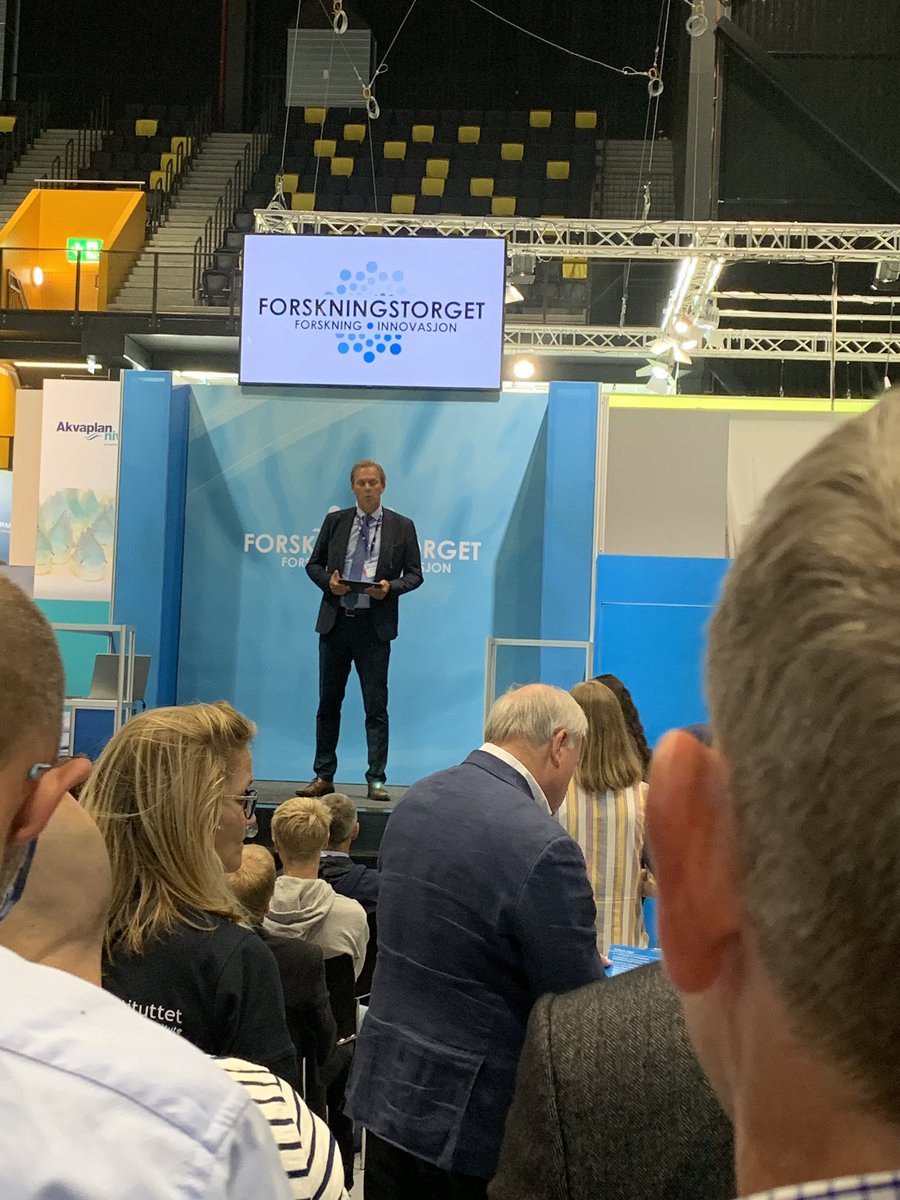 Åpning av Forskningstorget under AquaNor. God idé og fin gjennomføring fra #Forskningsrådet