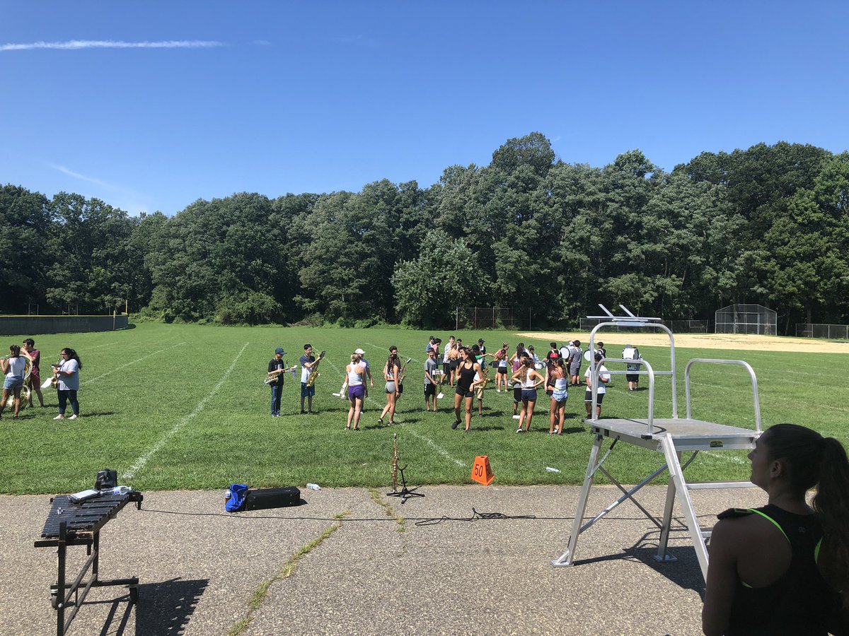 Beginning week 2 of band camp with some drill and learning some moves from <a href="/MustangDance/">Marlboro Dance Team</a>! <a href="/MusicMHS/">Marlboro HS Music</a> #MarchingMustangs #RayCharles2019