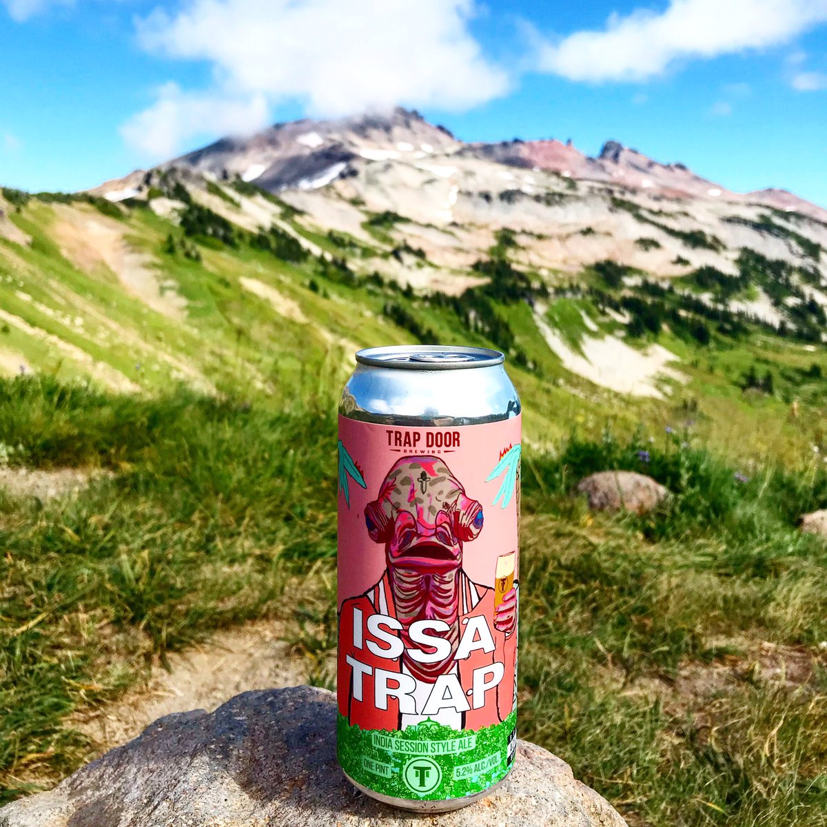 liquidlibation2's tweet photo. Best beer choice on my backpacking trip in the goat rocks wilderness.  ISSA TRAP India session style ale from Trap Door Brewing absolutely hit the spot.  Super refreshing with some citrus flavors and a touch of earthyness 😋 https://t.co/Wxo5KLBpq6