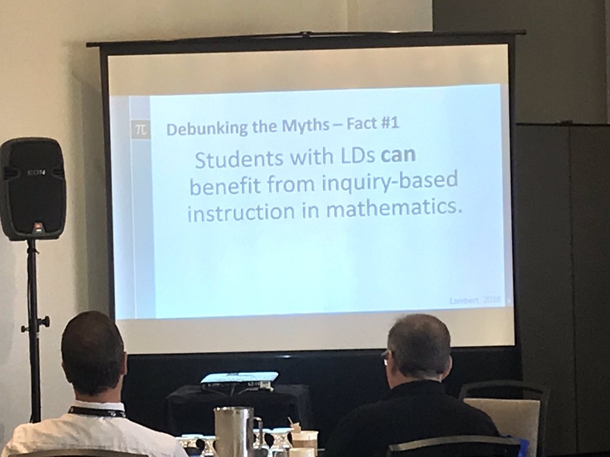 #LDInstitute 

Debunking the Myths in Math - slide from presentation by Dr. Steven Reid and Dr. Mary Reid