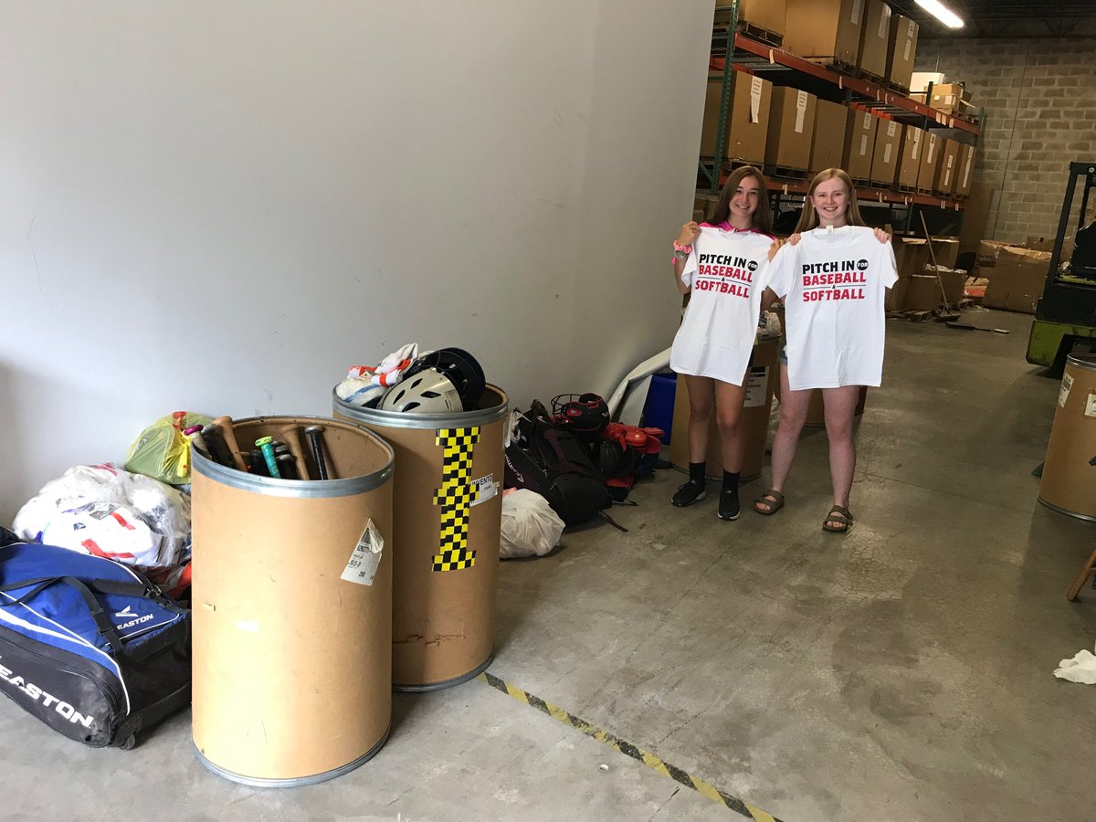 Alana and Avery teamed up for their Girl Scout Silver Award and collected softball gear to donate to PIFBS! Softball gear is a great need of ours so thanks for all your hard work Alana and Avery!