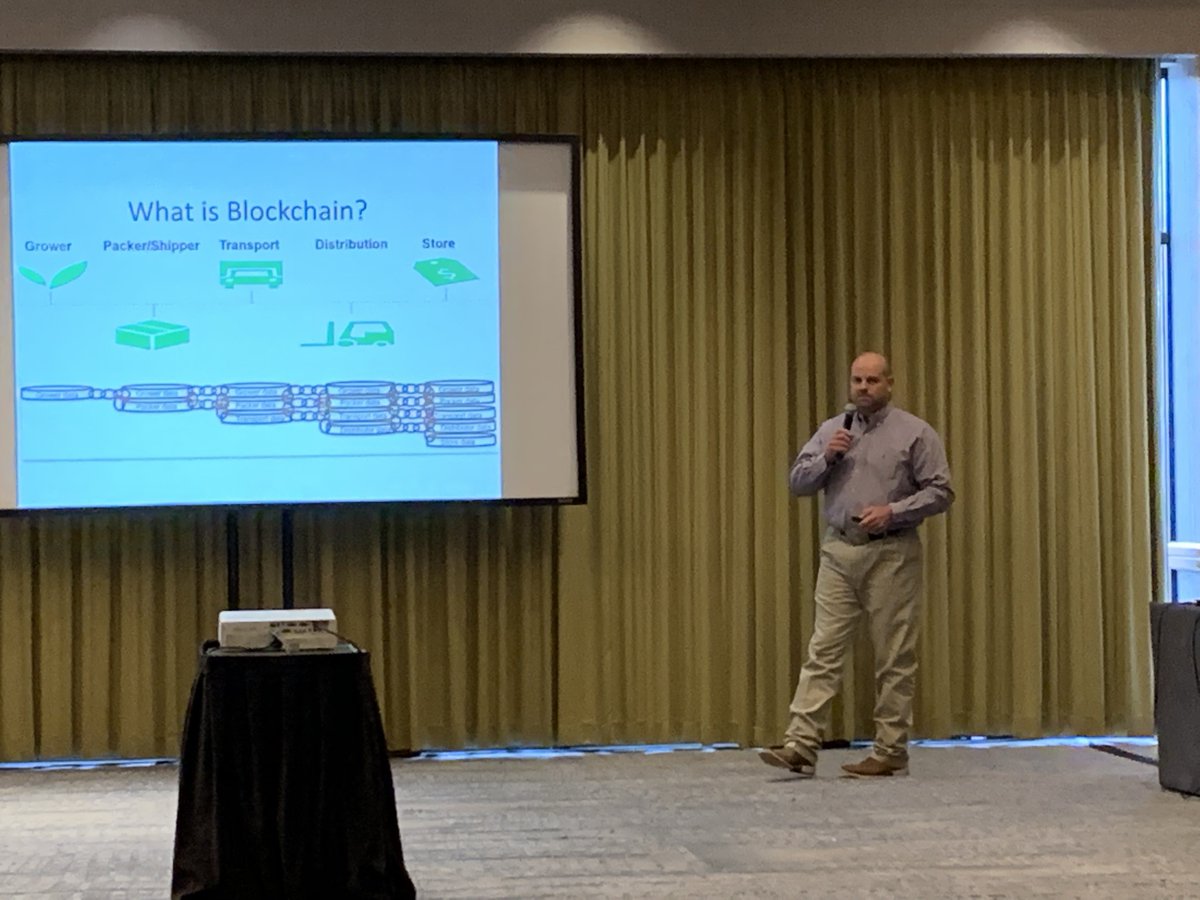 Ron_on_RON's tweet photo. In Dallas at the Pecan Congress- State leaders from pecan growing states hearing about a variety of topics including how blockchain will impact pecan growers- Charles Rohla of the Noble Research Institute says Walmart is one of the companies pushing food industry down this path https://t.co/zfDFtRTSXs