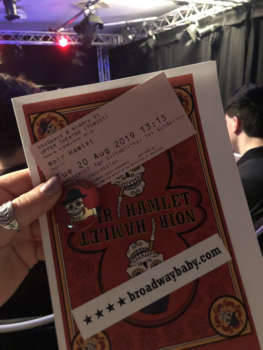 kath_lavery's tweet photo. Went to see @noirhamlet today and what a fun way to start a day at the @edfringe 🕵️‍♂️ you can tell the cast are having great time in this production. Go see it! #EdFringe19 #edfringereccomendations #noirhamlet https://t.co/GEype6k8co