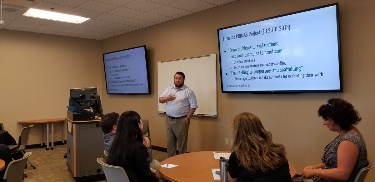 DrBrianKinghorn's tweet photo. .@carl_mummert presenting about our #inquirybasedlearning faculty learning community research at the @marshallu @CTLMU #iped2019 conference
@TinaCartwright https://t.co/gtCzkogQNc