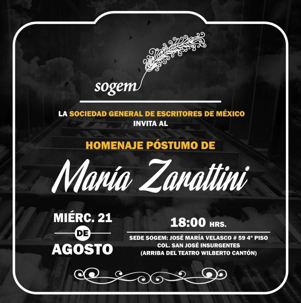 Mañana le estaremos brindando este gran homenaje póstumo a una de las autoras fundamentales del melodrama en la televisión.

María Zarattini (1955 - 2019) 

No te olvides de confirmar tu asistencia a stelevision@sogem.org.mx.