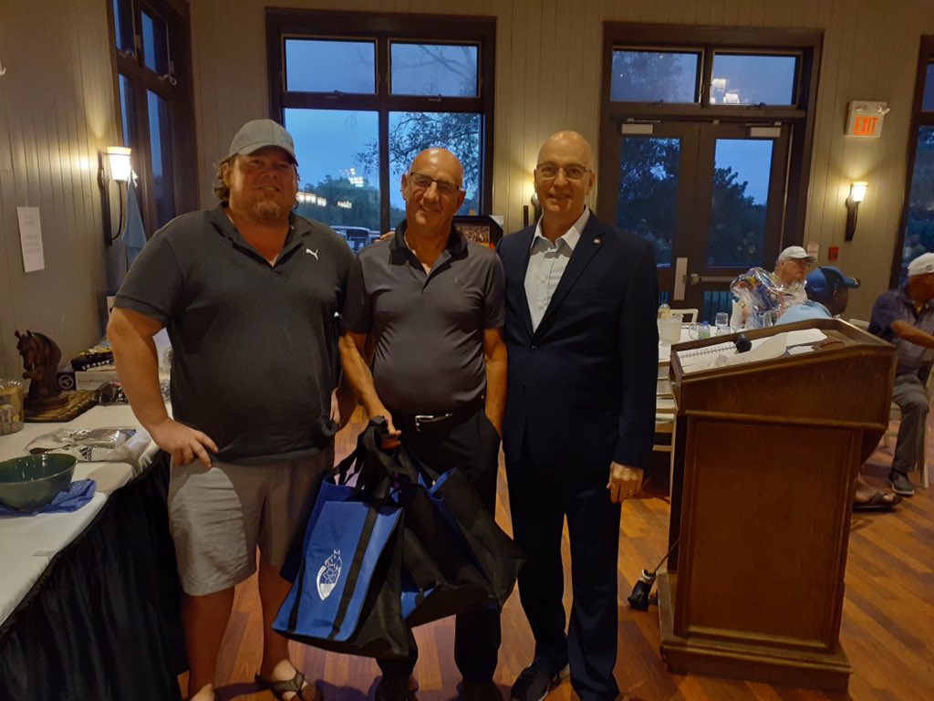 RTCCanada's tweet photo. Congrats to winners of the 14th annual Race Track Chaplaincy of Canada/Audre Cappuccitti Memorial Golf Tournament: Andrew Smith and Michael Blake Jr.! https://t.co/86QUkyXJ8Z