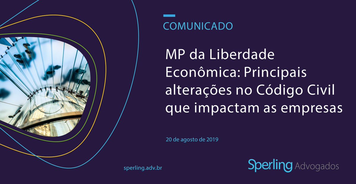 sperlingadv's tweet photo. Confira as principais modificações introduzidas pelo novo texto no Código Civil da #MPdaLiberdadeEconômica aprovada pela Câmara dos Deputados, que segue para aprovação no Senado Federal. Acesse no link:
https://t.co/ml9OpMbtKl
#MP881 #DireitoEmpresarial #SperlingAdvogados https://t.co/43Oms8MxLv