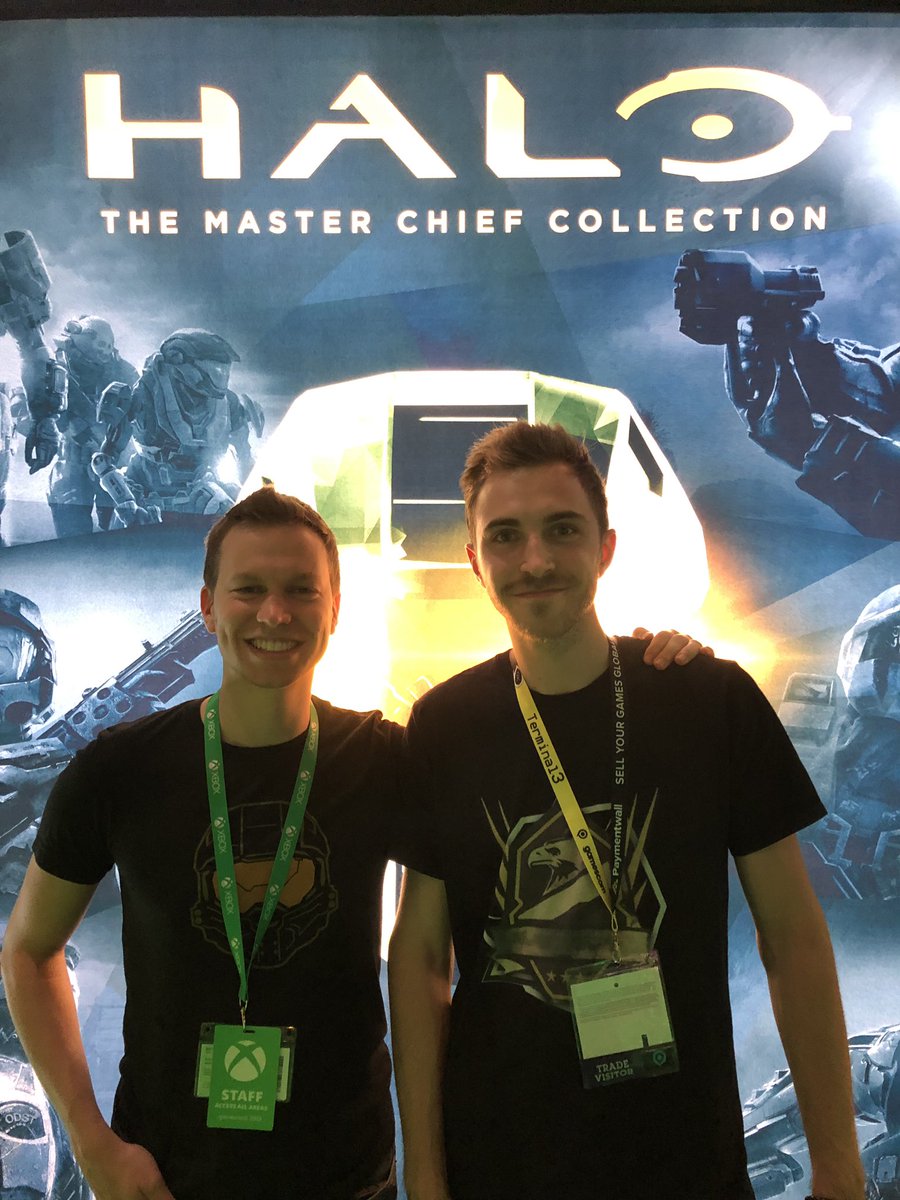 upstream_tv's tweet photo. Met up with @Unyshek after a legendary run of #HaloReach on PC! It feels weird to play with a mouse and keyboard, but it was a really smooth experience! Can’t wait to play it at home! #gamescom2019 https://t.co/Nk9Gr1mzyC