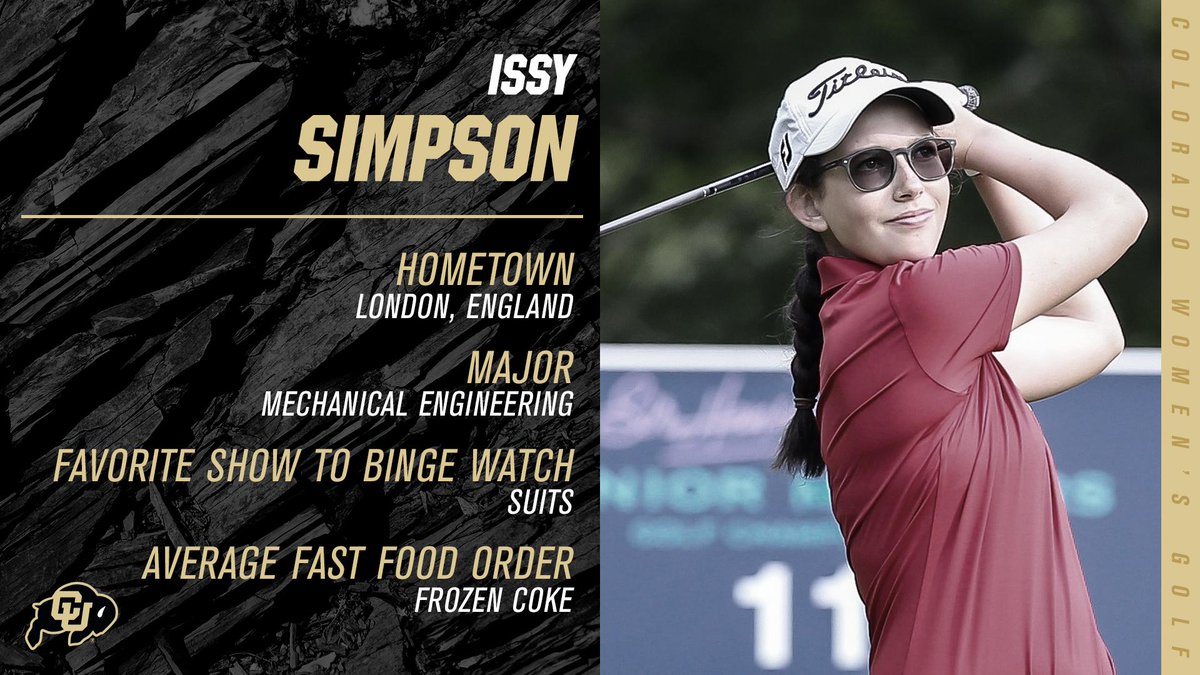 With less than 1 week until classes start, let's find out more about incoming freshman Issy Simpson, who has had a very busy summer on the course. 

#GoBuffs