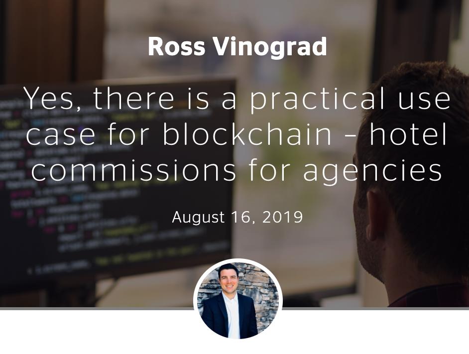 "We’re seeing how innovative technologies like #blockchain can have a positive impact on the challenging processes that keep us – as an agency, management company or hotel – up at night," says Ross Vinograd.

More on our blockchain work: ow.ly/iiWH50vD9IW