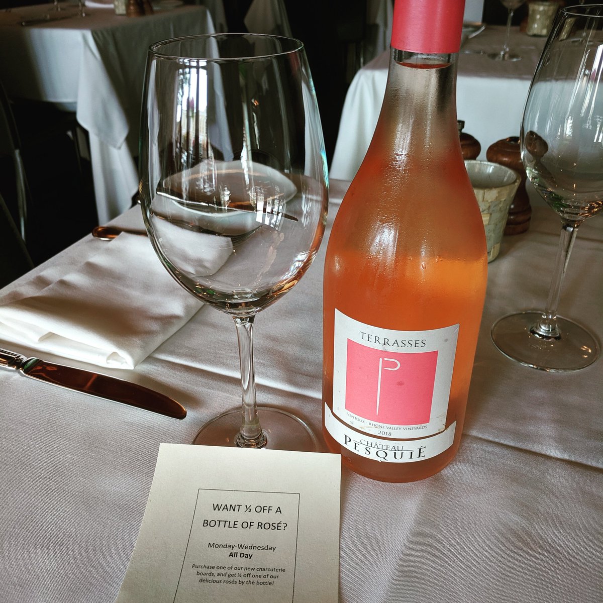 JLBistro's tweet photo. Monday-Wednesday, purchase one of our new charcuterie boards and get 1/2 off a bottle of rosé. https://t.co/kJp6uwQK2C