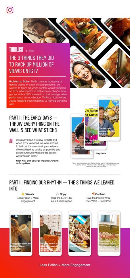 MattNavarra's tweet photo. Instagram just shared these top tips for using IGTV from New York-based lifestyle publisher @Thrillist https://t.co/dDXm1pxepZ