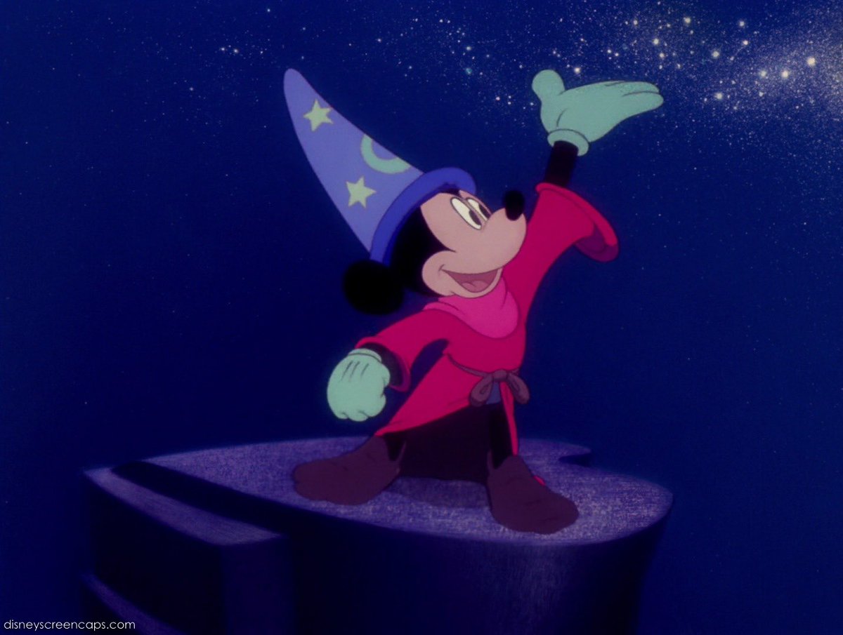 Fantasia Mickey Mouse doing magic.
