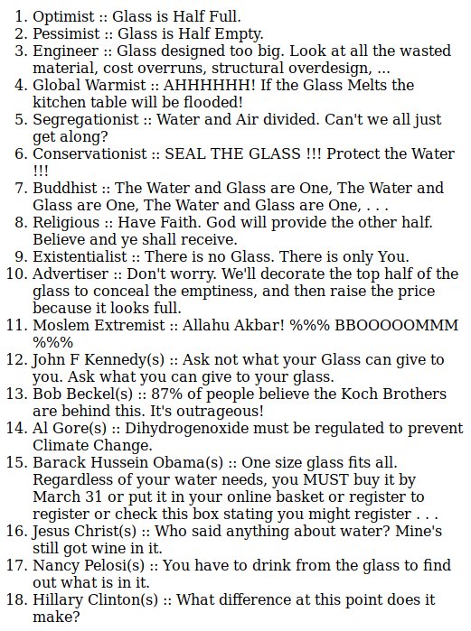 OstrichEyesCOM's tweet photo. Lets have fun. Remember fun? When we could laugh at ourselves without it causing political #Armageddon.
RT so your followers can AddOn.
Is Glass Half #FullOrEmpty? https://t.co/JUNc6eEy2p