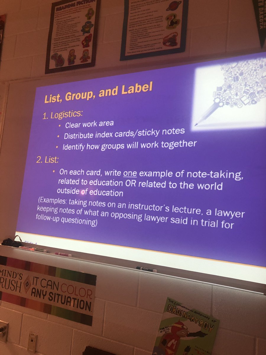 MrCamTeach's tweet photo. AVID II Centennial students using the List, Group, and Label strategy to identify ways and times to use Focused Notes and Mental Notes for educational and personal use. #ThisIsHowWeAVID @FultonCoSchools @NewboldEDU @nikkoleflowers1 @angelaparhamfcs https://t.co/VeclvhoRbN