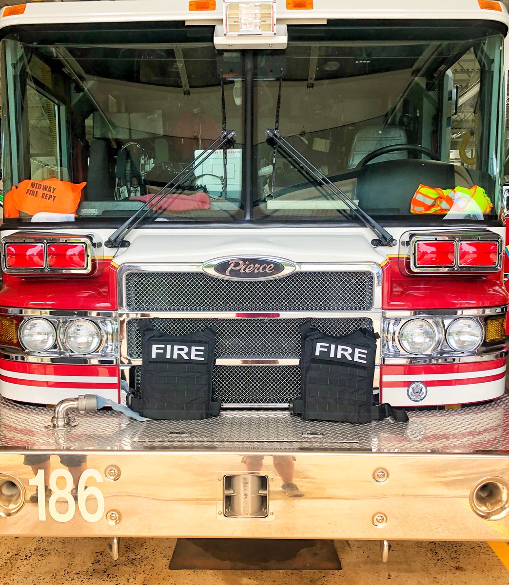 MidwayFireSt86's tweet photo. We added 6 NIJ level 4 plate carriers to our fleet today in hopes that we never have to use them. These will be used in the event we have an active shooter / terrorism  event. https://t.co/D3JenOisnk