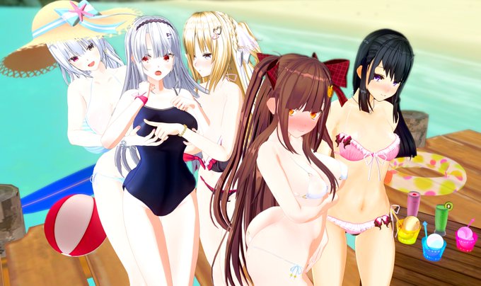 夏が終わる前にうちの子ちゃん達も海に連れて行ってあげたい!
…ということで撮りましたー
#COM3D2 