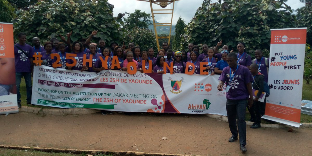 NguepiChariette's tweet photo. L'atelier de restitution de la conférence de 25H de Dakar s'est bien déroulé . Merci spécial à l'endroit de l'UNFPA Cameroun pour son accompagnement et la Secrétaire Exécutive AfriYAN
#25HYAOUNDE 
#ICPD25 
#UNFPA50 
#AfriYANCameroun 
#OnTheRoadToNairobi 
#PutYoungPeoleFirst https://t.co/YeEv2O7GPY