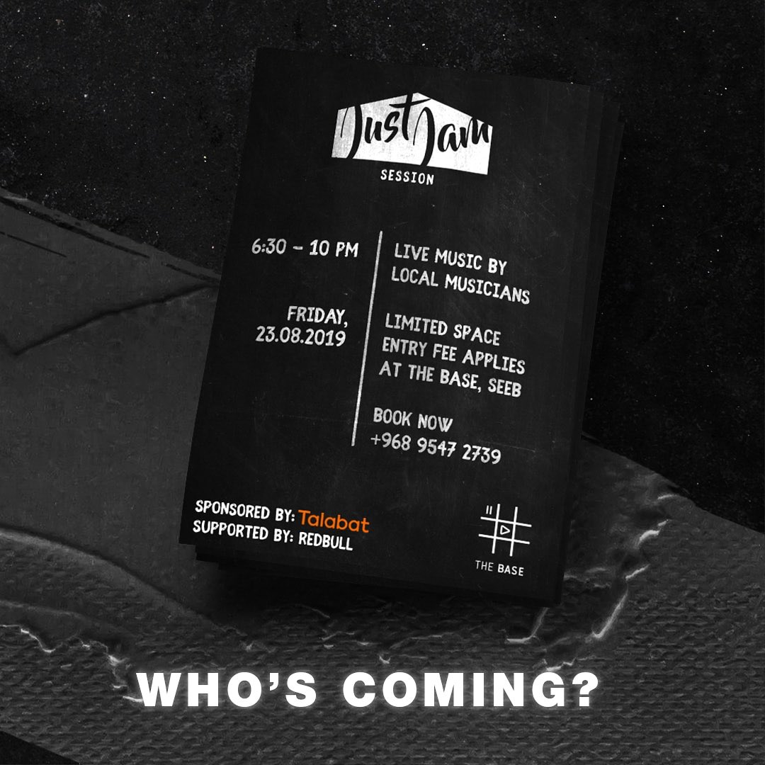 thebaseoman's tweet photo. BACK BY POPULAR DEMAND 🕺🏻 @justjamsessions will be performing this Friday at @thebaseoman 🎤 *Limited spots available https://t.co/hMiDgFfhP4