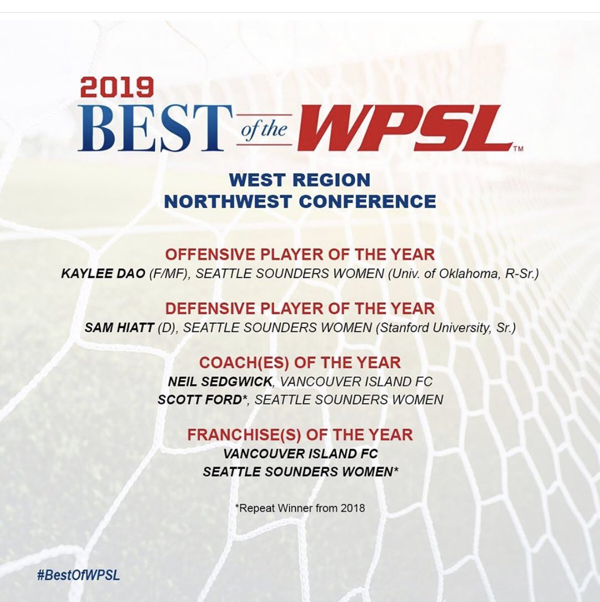 VanIslandFC's tweet photo. We had a vision to provide top level soccer for women on Vancouver Island and our community made it happen! Awarded 2019 Best of the WPSL West region, PAC North  #wpsl #islandproud https://t.co/E4xSBlLSo7