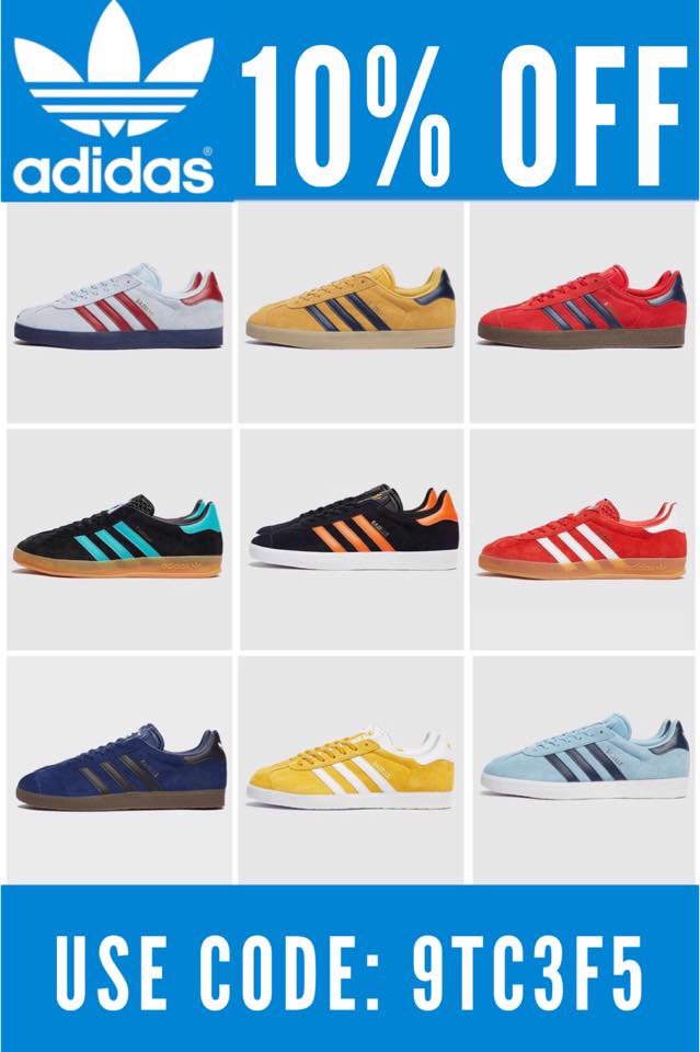 Casuals Directory on Twitter: "Shop latest Adidas Gazelle trainers and claim 10% off using the discount code. Available here: https://t.co/rkmqPbEIKM Use code: 9TC3F5 at the checkouts #adidas #sale #footballcasuals #