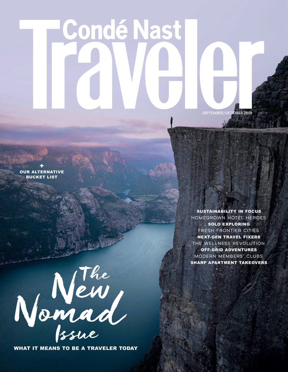 CNTraveler's tweet image. New header photo to announce our latest edition of Condé Nast Traveler! Meet The New Nomad: cntrvlr.co/sRdBEpV