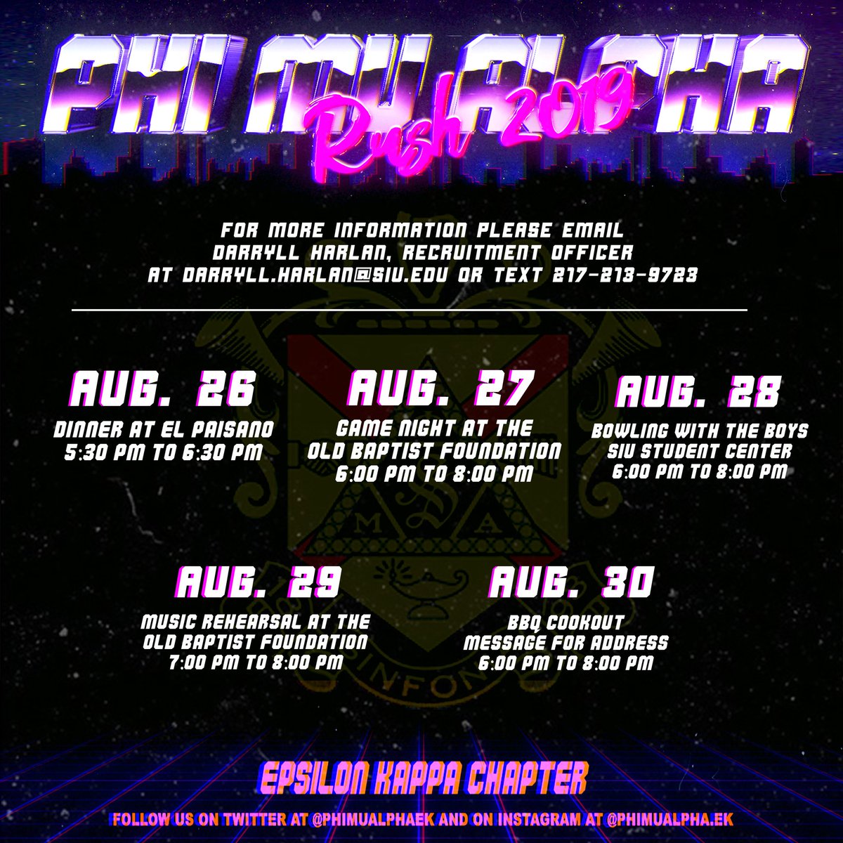 We hope everyone had a great first day of their semester! if you are passionate about music and at all interested in Greek Life, please don't hesitate to stop by any of our upcoming rush week events to get more information about our chapter! <a href="/SIU_FSL/">SIU Fraternity & Sorority Life</a> #SIUC #GoDawgs #ThatsASaluki