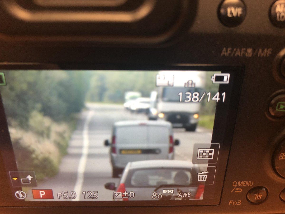 InspDaveT's tweet photo. Suspected drink driver seen by the #OpTramline crew heading A361 toward Barnstaple. This van was weaving steadily in the carriageway. Stopped by local officers and spoken to with regard to fatigue and his responsibilities. #drivingtired #takeabreak @DC_Police @RoadPolAlliance https://t.co/MMyhtF4vad