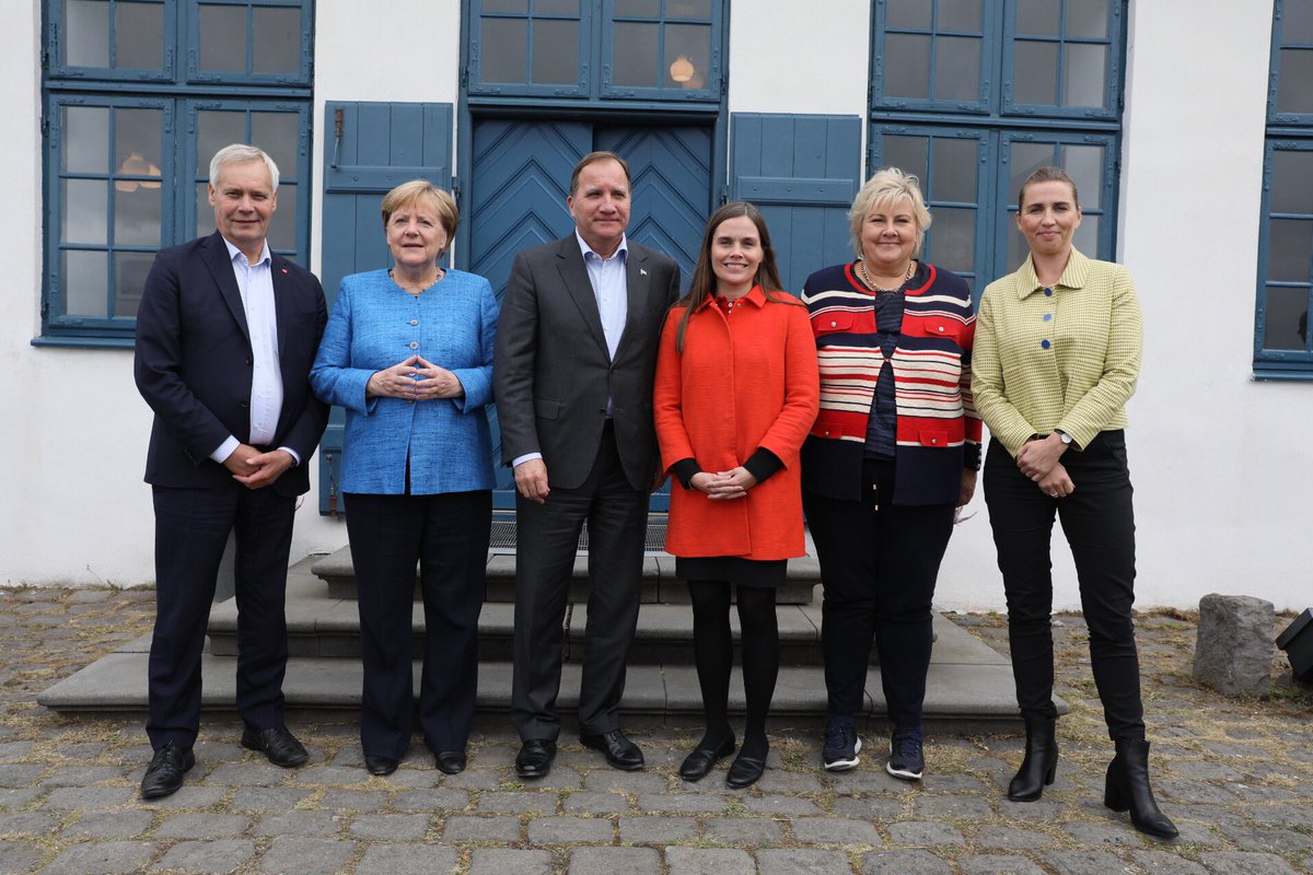 Katrín Jakobsdóttir on Twitter: &quot;It always feels like a bit of a family reunion when the Nordic Prime Ministers meet. Today we had the pleasure of hosting Chancellor Angela Merkel.… https://t.co/PyeULndD99&quot;