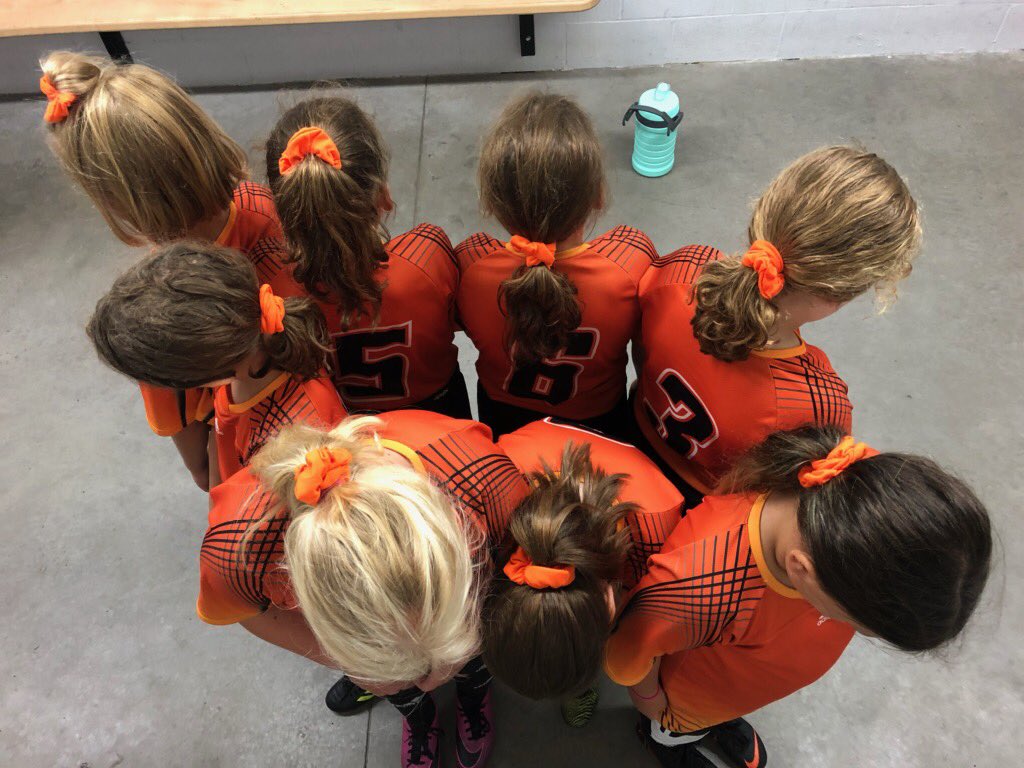 Storm_Soccer's tweet photo. Our U13A Girls and U9 Girls model their new Storm orange scrunchies, courtesy of Coach @Shandrew14.
#stormstyle #scrunchies #trend https://t.co/gSpXsYsVa3