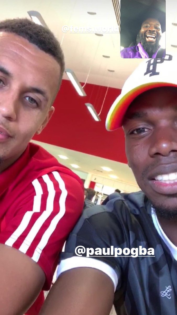 MUFCScoop's tweet photo. Ravel Morrison with Paul Pogba today [ig] #MUFC https://t.co/07TX2I2wMb