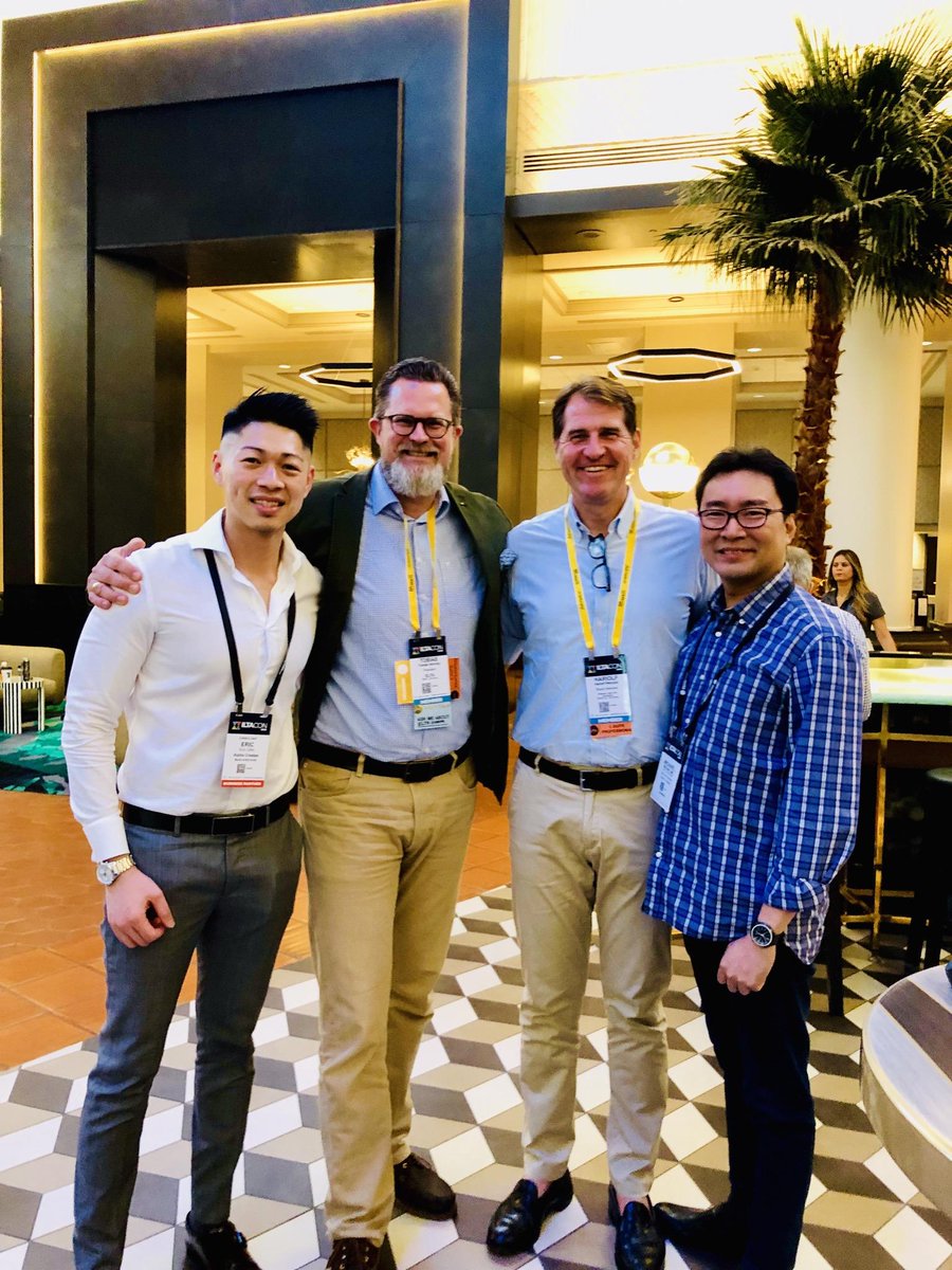 Hello @elta_account!! Great for <a href="/EricJYChin/">Eric Chin</a> and Michael Lew to meet @TobiasHeining and @hariolf_wenzler! #LegalTech meetups at #ILTACON19