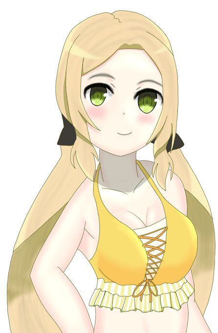 夏らしいのが描きたくて描いた水着風先輩
#yuyuyu 
#ゆゆゆい 