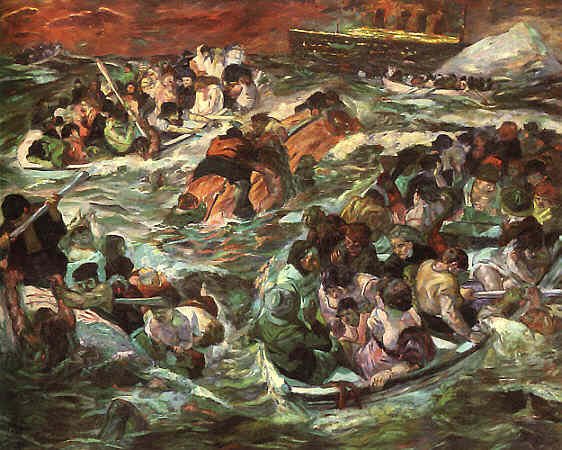 artistbeckmann's tweet photo. Sinking of the Titanic, 1912 #germanart #maxbeckmann https://t.co/Aeibwq9mSW