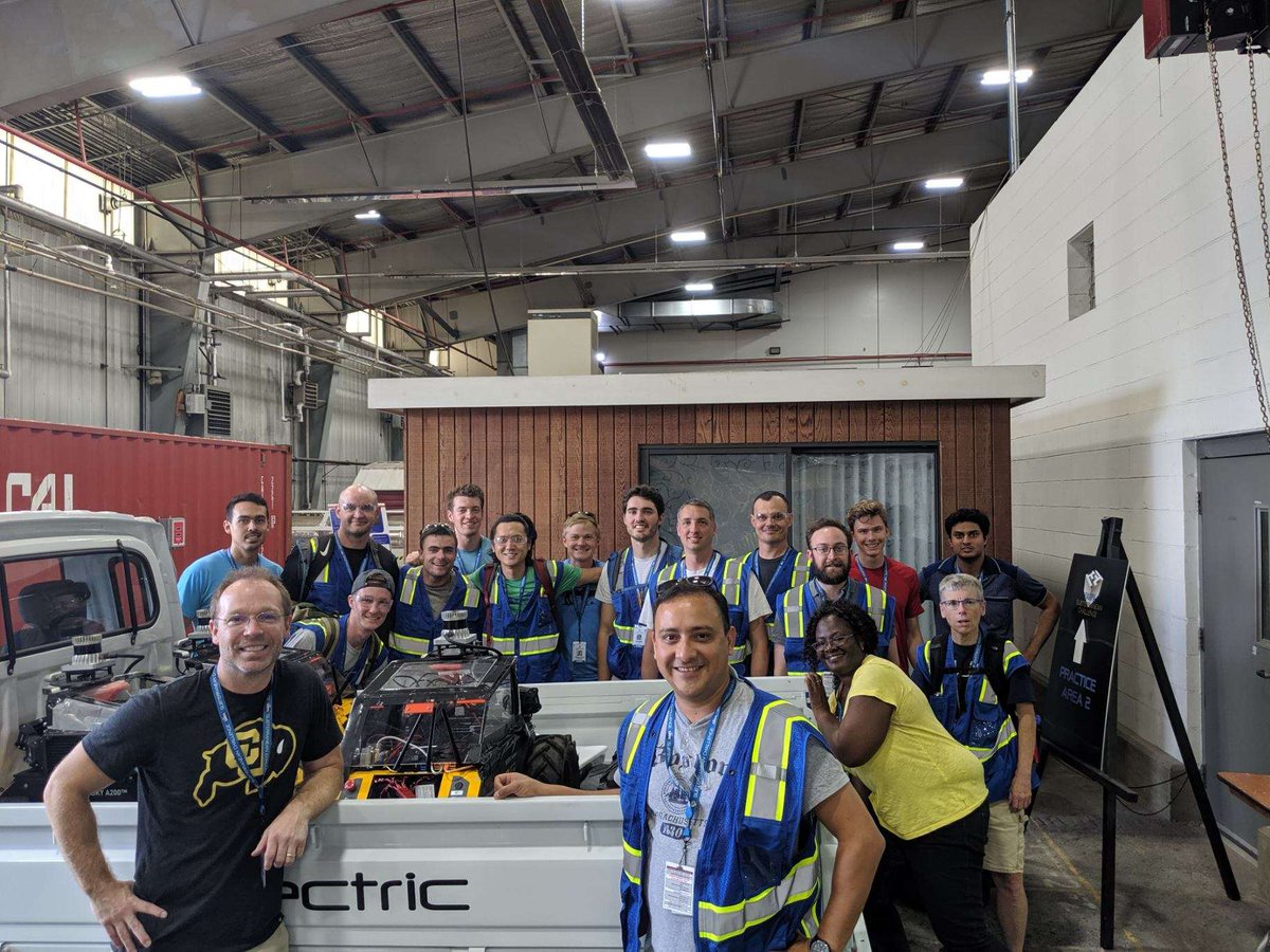 CUEngineering's tweet photo. Check out that scoreboard! 👀

It's been an exciting week for the @CUBoulder @BoulderMarble team as they compete at the @DARPA Tunnel Circuit Event in Pittsburgh.

The team is busy prepping their autonomous drone for today's intense course runs. Sko Buffs, Sko @BoulderMarble! https://t.co/2e7s96R8sn