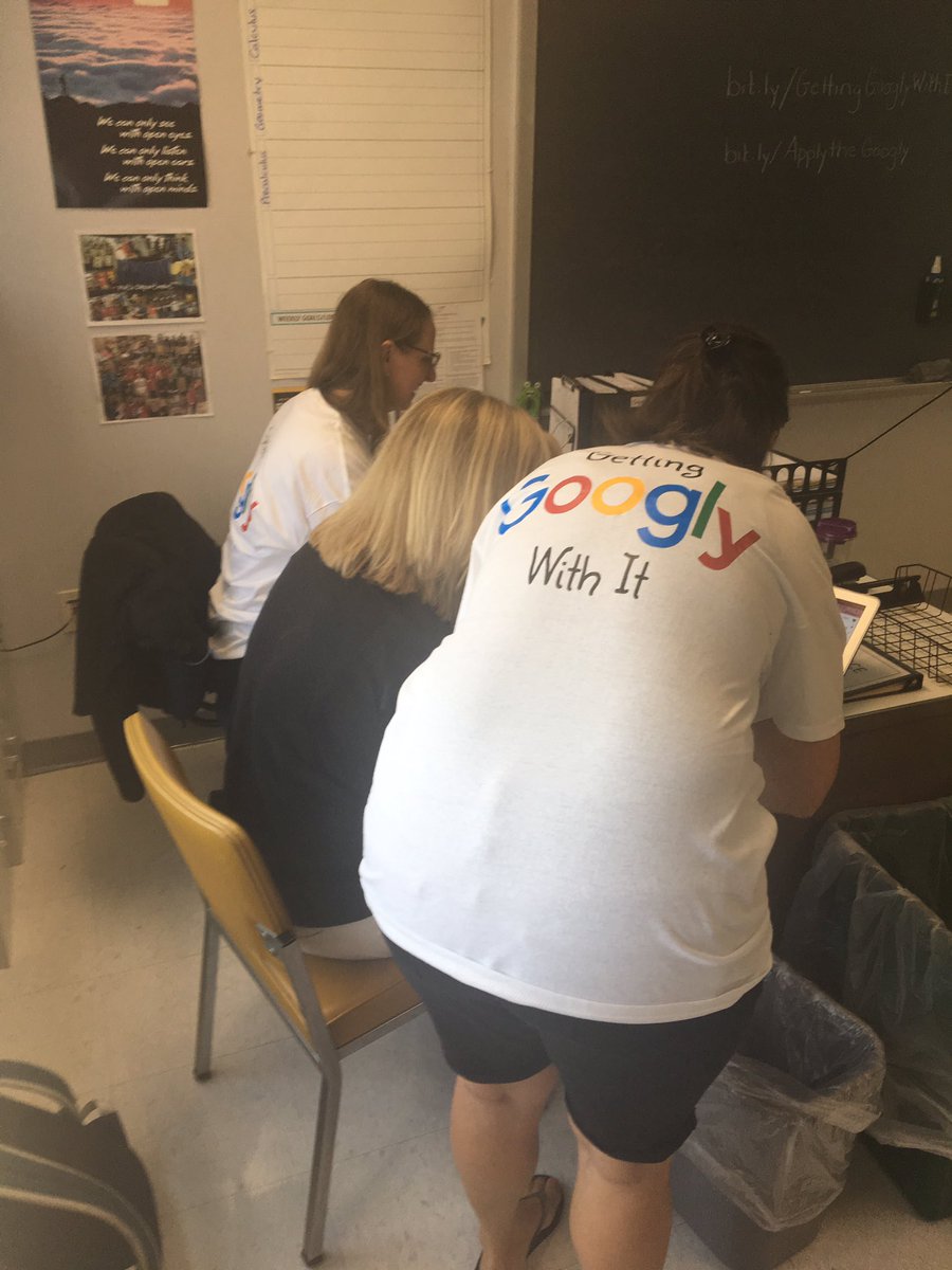 Spent time this morning helping teachers and administrators learn some Google tools #gettinggooglywithit <a href="/etownPAschools/">etownPAschools</a> #ditchthetextbook #settingthestagetoengage #gttribe