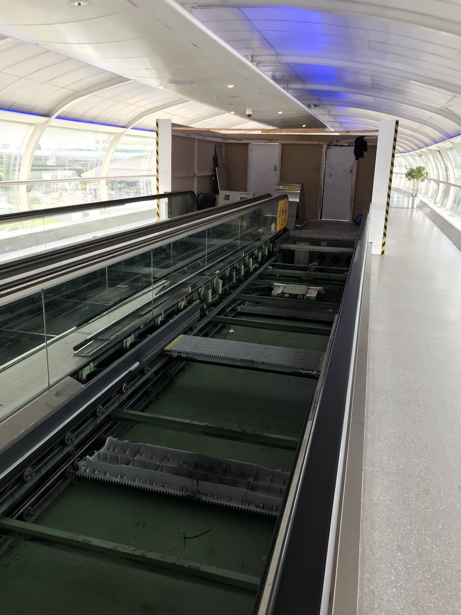 Well at least it’s only taken 8 months for <a href="/manairport/">Manchester Airport</a> to finally start trying to fix the broken travelator. Good work guys keep it up 👍🏼