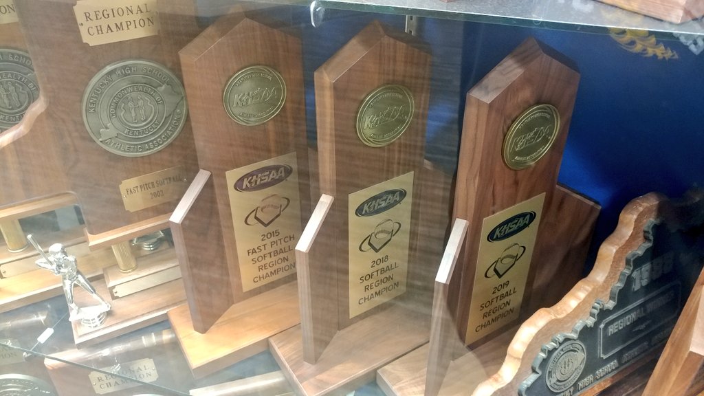 coachmckinney73's tweet photo. 2019 banquet in the book.
Trophies have finally made it to their new home. State Runner-up trophies are some really nice bookends !
Thank you to everyone who helps support the Lady Raider softball program.
" Proud to be WE ! "
#makeroominthetrophycase https://t.co/8g76jJvP2G