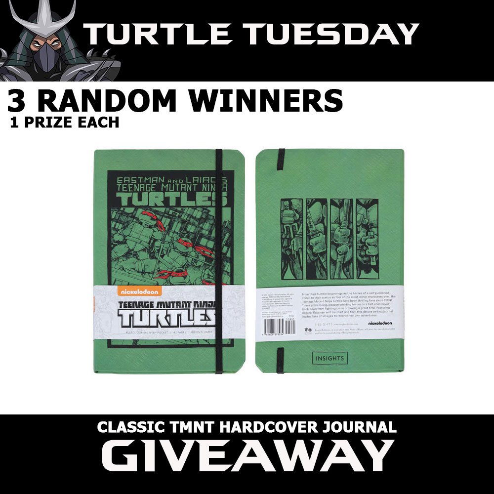 TMNTBox's tweet image. Comment with the hashtag #TurtleTuesday for your chance to win a Classic TMNT Hardcover Journal. Winners will be chosen on August 27th, one winner from Facebook, Twitter &amp;amp; Instagram each. #tmntbox
Visit tmntbox.com/shop for even more Ninja Turtles merch and gear.