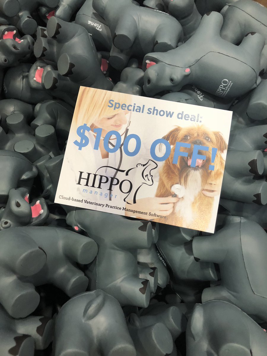 HippoManager's tweet image. See you at #fetchkc booth 334 for 😍 ADORABLE #tradeshowswag 🦛and BRILLIANT #veterinarysoftware @fetchdvm360 Kansas City y’all!! 💯😎